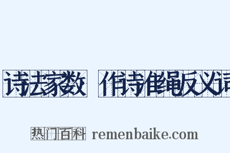 诗法家数·作诗准绳反义词是什么意思的图片